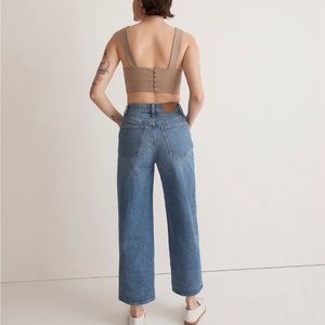 Madewell The Perfect Vintage Wide -Leg Crop Jean in Cresslow Wash